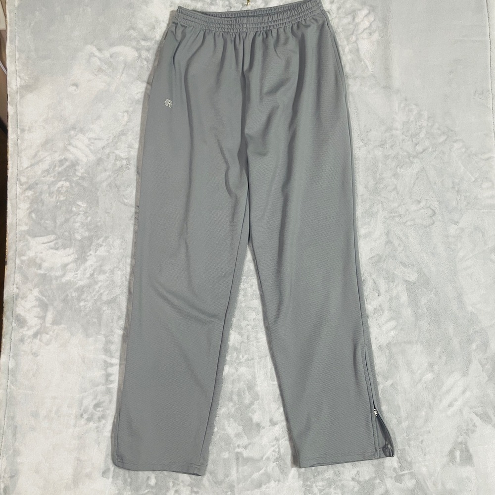 Russell Athletic Open Hem Mesh Pants Mens Large Ankle Zip Dri-Power
